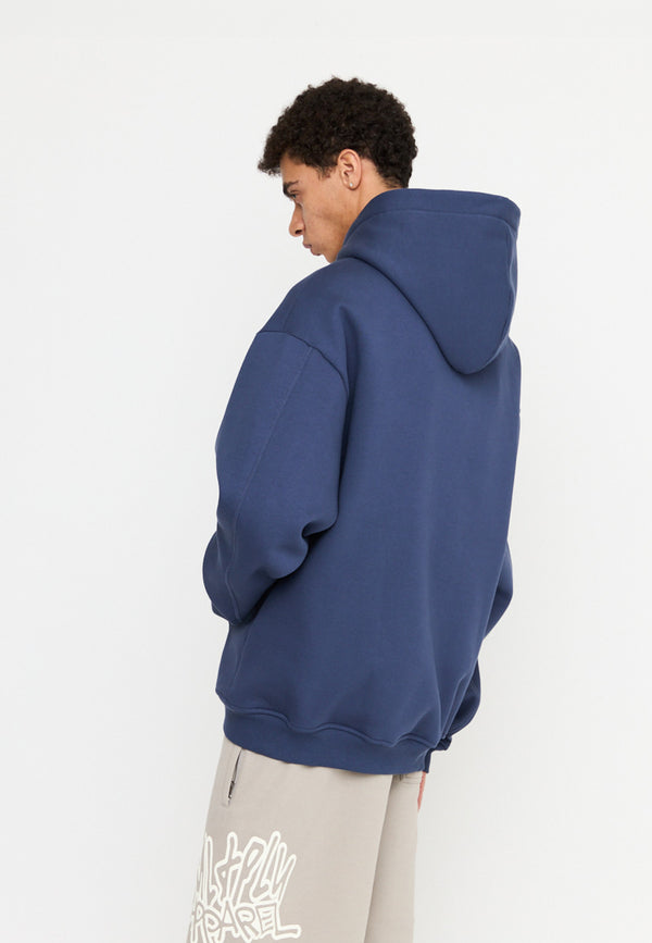 Multiply Spparel Oversize Zip Hoodie STRESS Night Shadow JETZT KAUFEN