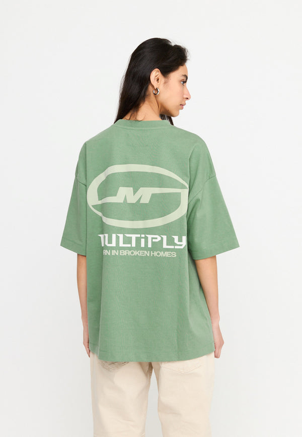Multiply Spparel Oversize T-Shirt BROKEN IDENTITY Hedge Green Zeitbegrenzte Promotion