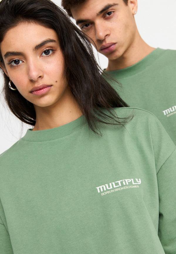 Multiply Spparel Oversize T-Shirt BROKEN IDENTITY Hedge Green Zeitbegrenzte Promotion