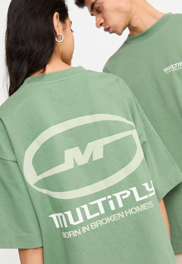 Multiply Spparel Oversize T-Shirt BROKEN IDENTITY Hedge Green Zeitbegrenzte Promotion