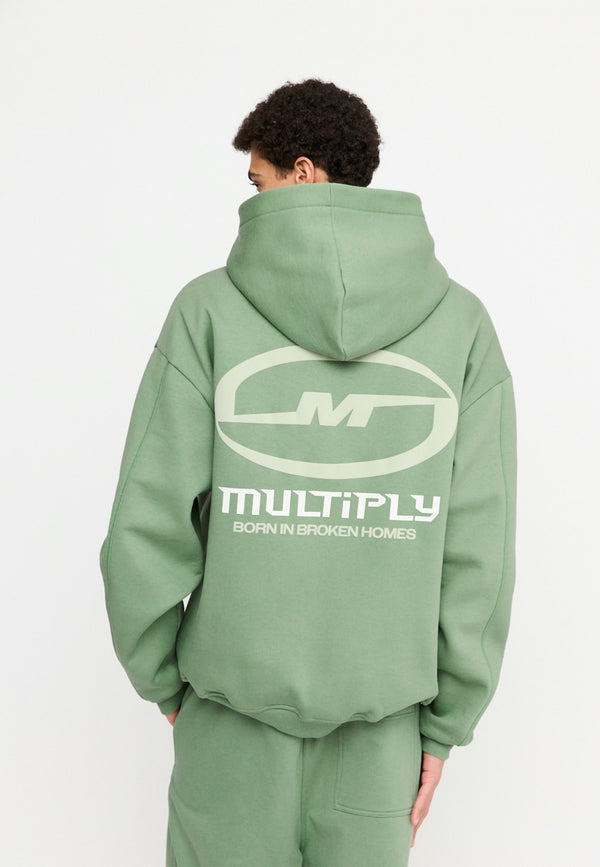 Multiply Spparel Oversize Zip Hoodie BROKEN IDENTITY Hedge Green Bis zu 50% Rabatt