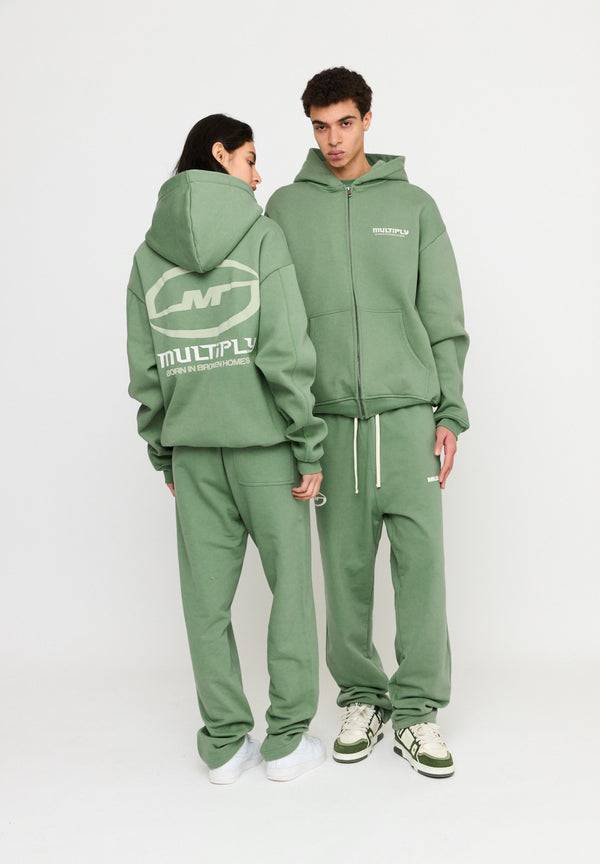 Multiply Spparel Oversize Zip Hoodie BROKEN IDENTITY Hedge Green Bis zu 50% Rabatt