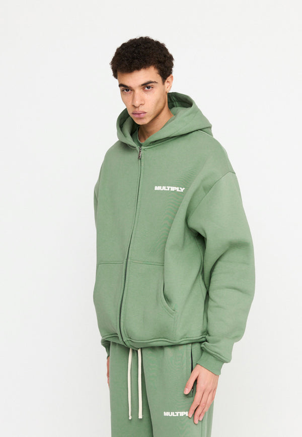 Multiply Spparel Oversize Zip Hoodie MULTIPLY Hedge Green Bis zu 60% Rabatt