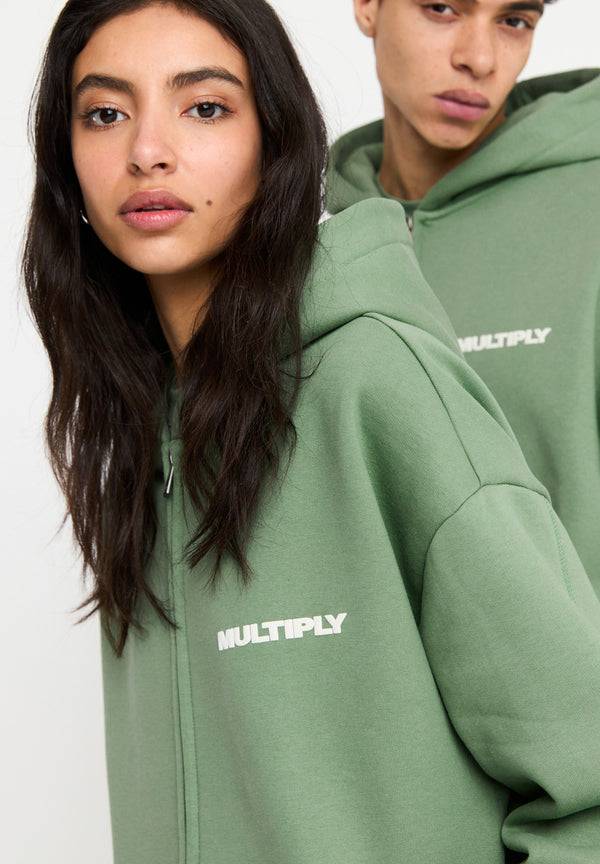 Multiply Spparel Oversize Zip Hoodie MULTIPLY Hedge Green Bis zu 60% Rabatt