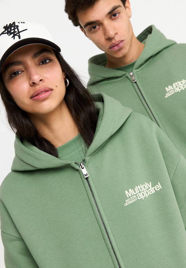 Multiply Spparel Oversize Zip Hoodie CONFLICT Hedge Green Vierteljährliche Förderung