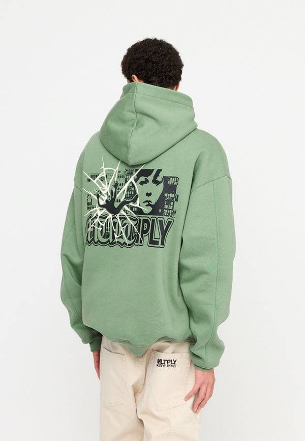 Multiply Spparel Oversize Hoodie INSECURITY Hedge Green Bis zu 55% Rabatt