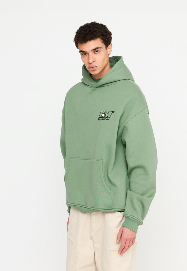 Multiply Spparel Oversize Hoodie INSECURITY Hedge Green Bis zu 55% Rabatt