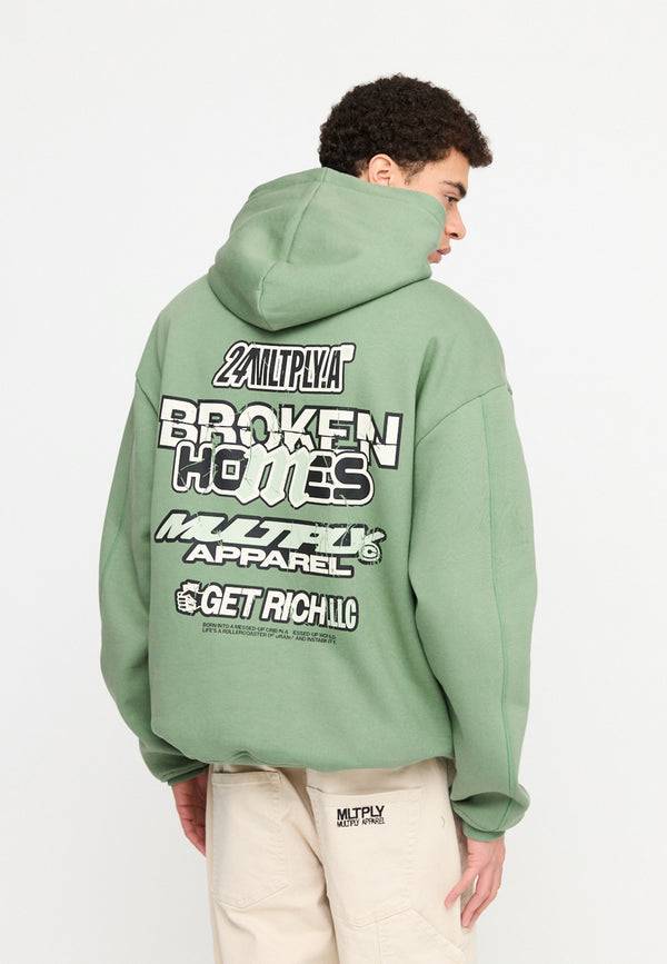 Multiply Spparel Oversize Hoodie TRAUMA Hedge Green Discount Store für neue Produkte