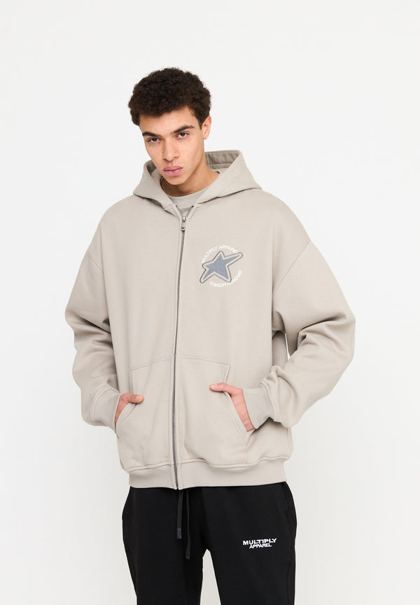 Multiply Spparel Oversize Zip Hoodie EMOTIONS String Clearance-Verkauf