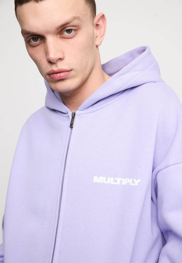 Multiply Spparel Oversize Zip Hoodie MULTIPLY Lavender Schlussverkauf