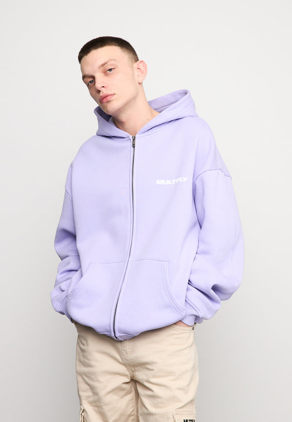 Multiply Spparel Oversize Zip Hoodie MULTIPLY Lavender Schlussverkauf