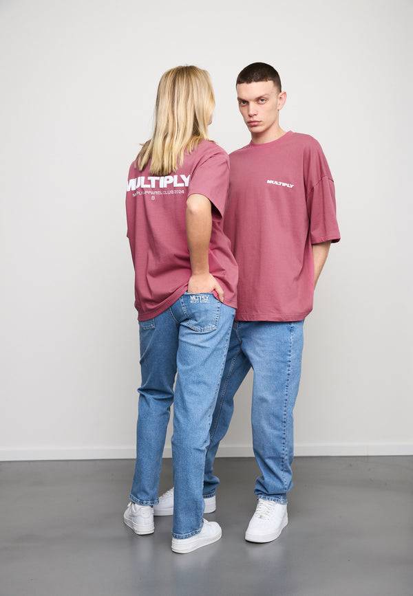 Multiply Spparel Oversize T-Shirt MULTIPLY Rose Wine Günstiger Verkauf