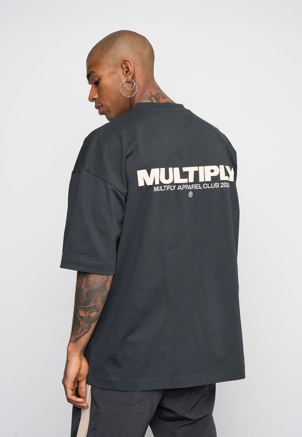 Multiply Spparel Oversize T-Shirt MULTIPLY Black Soda Washed Fabrikverkauf