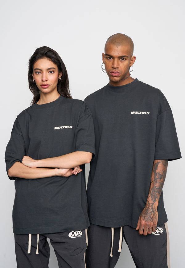 Multiply Spparel Oversize T-Shirt MULTIPLY Black Soda Washed Fabrikverkauf