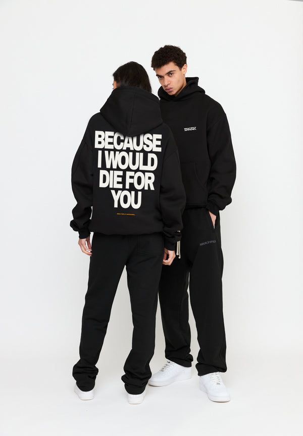 Multiply Spparel Oversize Hoodie DIE FOR YOU Black Kostenloser Versand