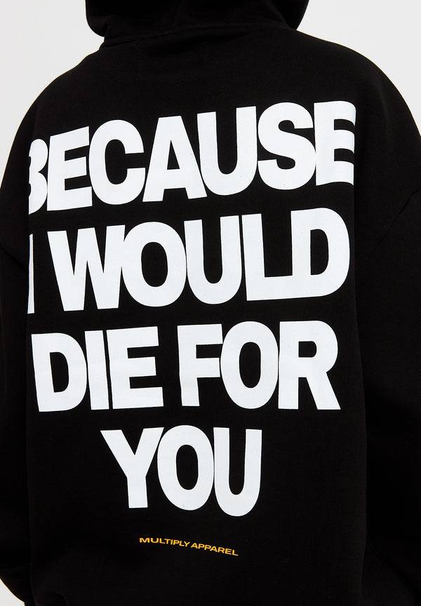 Multiply Spparel Oversize Hoodie DIE FOR YOU Black Kostenloser Versand