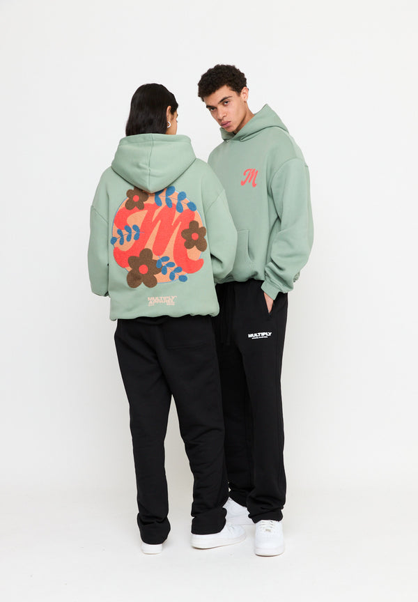 Multiply Spparel Oversize Hoodie M FLORAL Liiy Pad Soda Washed Limitierter Zeitrabatt