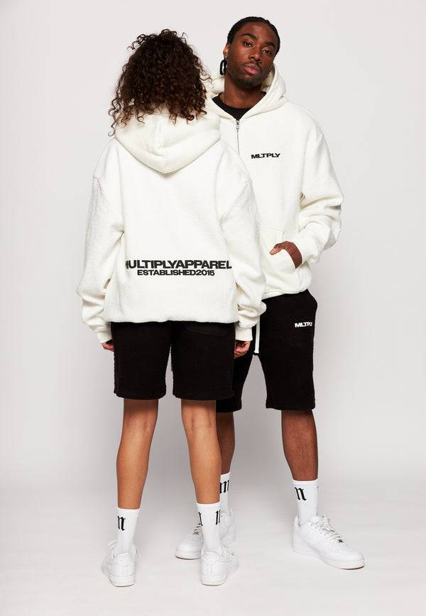 Multiply Spparel Oversize Zip Hoodie BRUSHED Off White Fabrikpreis