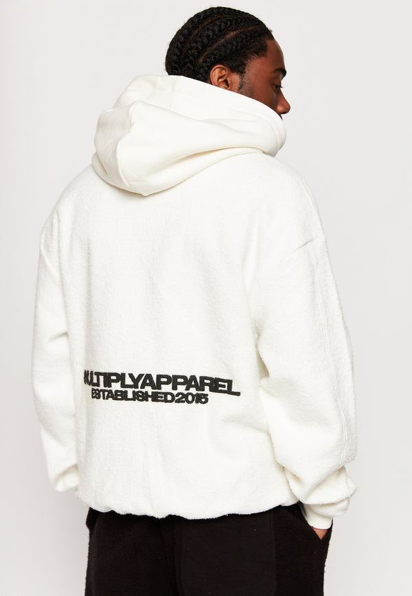 Multiply Spparel Oversize Zip Hoodie BRUSHED Off White Fabrikpreis