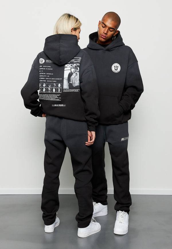 Multiply Spparel Oversize Hoodie SUSPICIOUS Black Soda Washed Sonderangebot