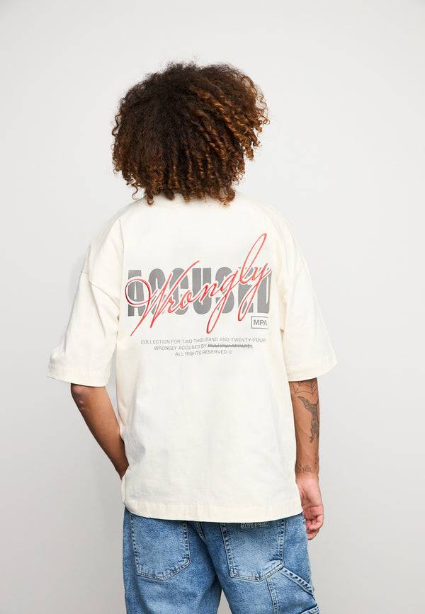 Multiply Spparel Oversize T-Shirt CHEATER Egret Günstig kaufen