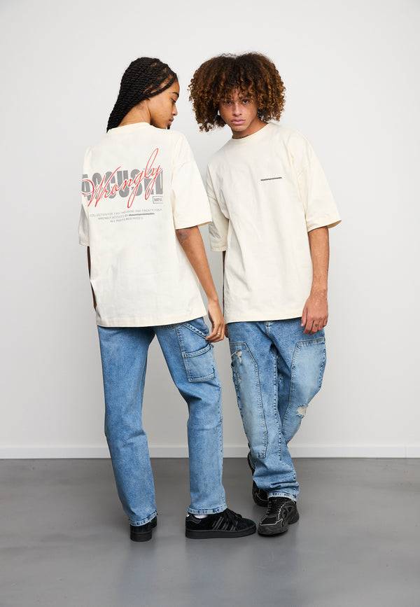 Multiply Spparel Oversize T-Shirt CHEATER Egret Günstig kaufen