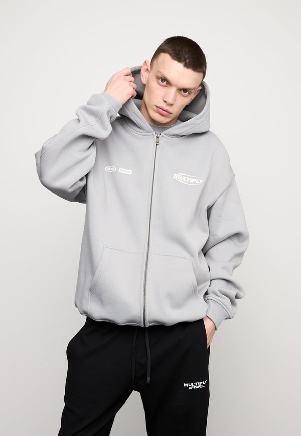Multiply Spparel Oversize Zip Hoodie LAW Ultimate Grey Großer Ausverkauf