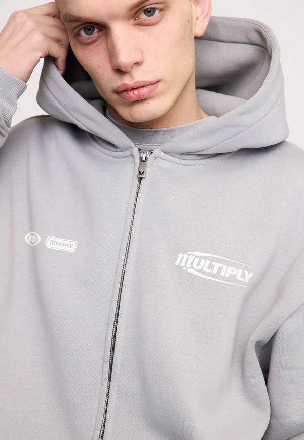 Multiply Spparel Oversize Zip Hoodie LAW Ultimate Grey Großer Ausverkauf