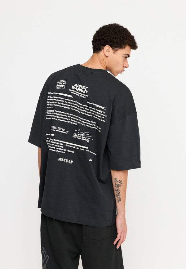Multiply Spparel Oversize T-Shirt SLANDER Black Soda Washed Begrenztes Angebot
