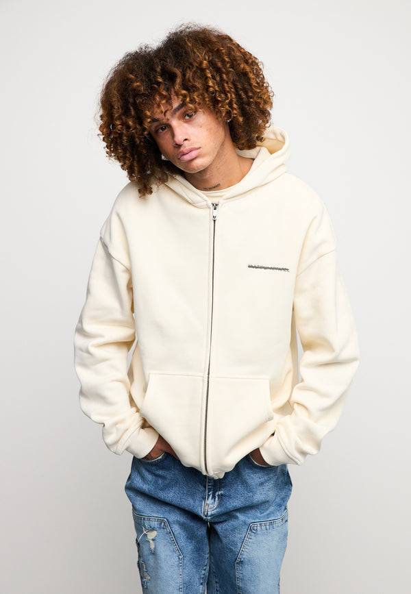 Multiply Spparel Oversize Zip Hoodie CHEATER Egret Exklusivangebot