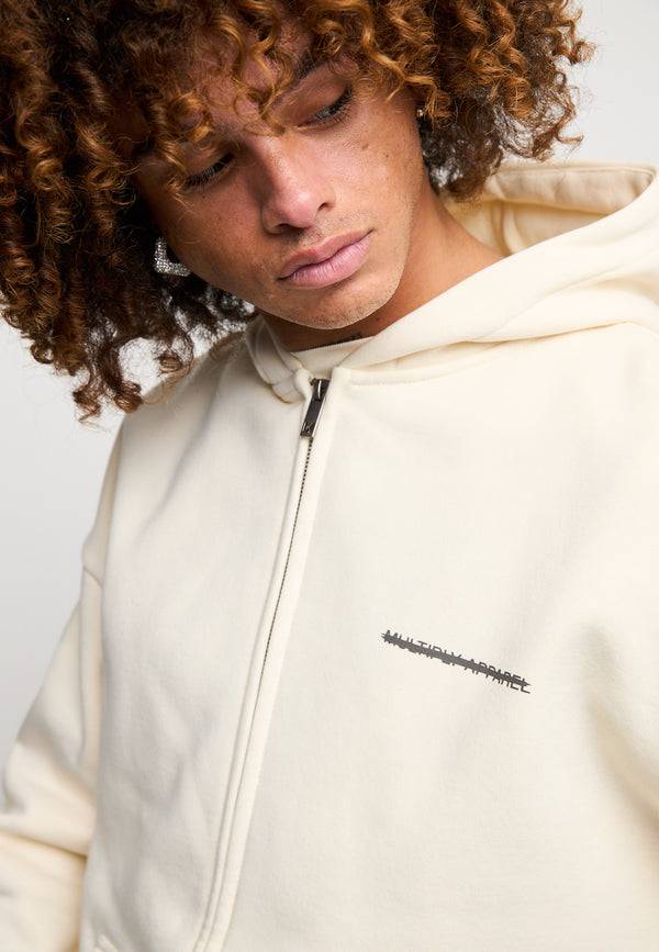 Multiply Spparel Oversize Zip Hoodie CHEATER Egret Exklusivangebot