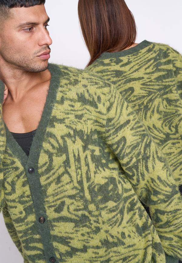 Multiply Spparel Knit Cardigan CONCRETE Four Leaf Clover Black Friday
