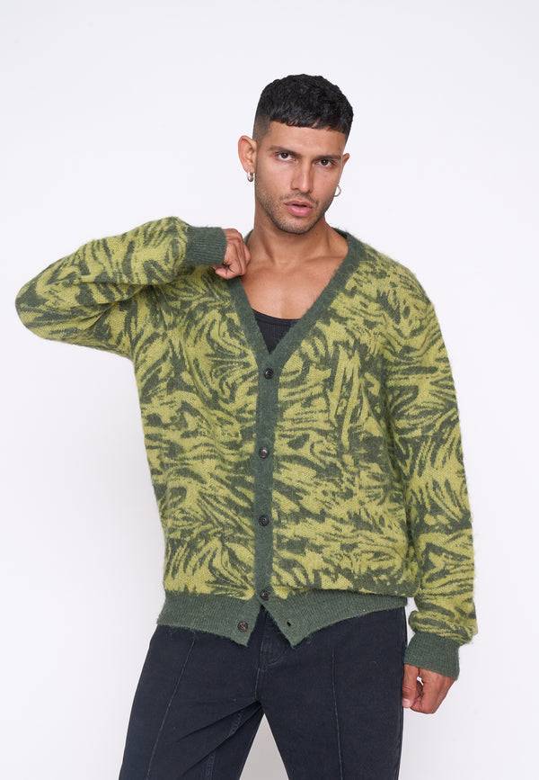Multiply Spparel Knit Cardigan CONCRETE Four Leaf Clover Black Friday