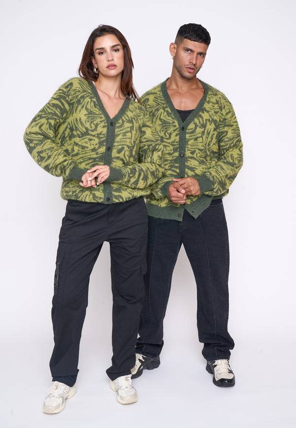 Multiply Spparel Knit Cardigan CONCRETE Four Leaf Clover Black Friday