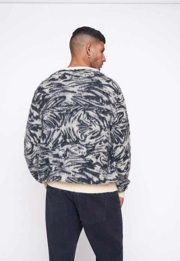 Multiply Spparel Knit Cardigan CONCRETE White Swan Cyber Monday