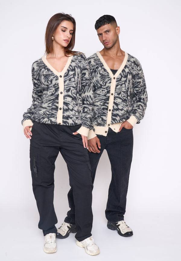 Multiply Spparel Knit Cardigan CONCRETE White Swan Cyber Monday