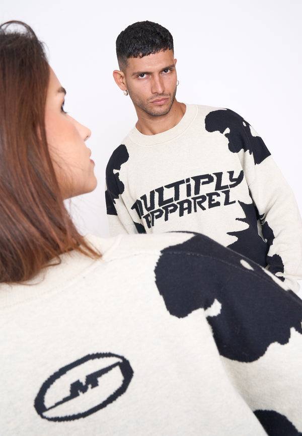 Multiply Spparel Oversize Knit Sweater URBAN White Swan Black Neuheiten