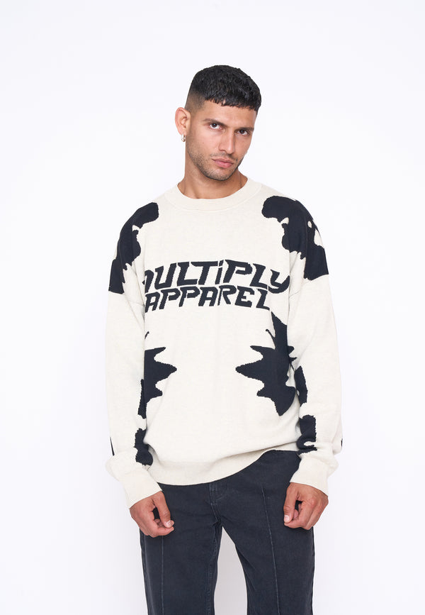 Multiply Spparel Oversize Knit Sweater URBAN White Swan Black Neuheiten
