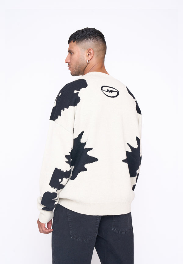Multiply Spparel Oversize Knit Sweater URBAN White Swan Black Neuheiten