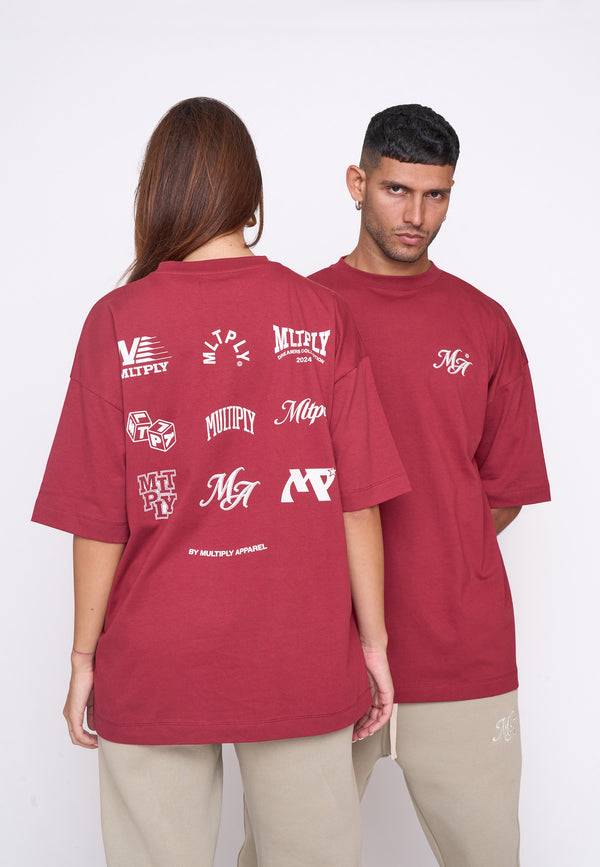 Multiply Spparel Oversize T-Shirt COMPETITION Ruby Wine Kauf eins, bekomm eins gratis