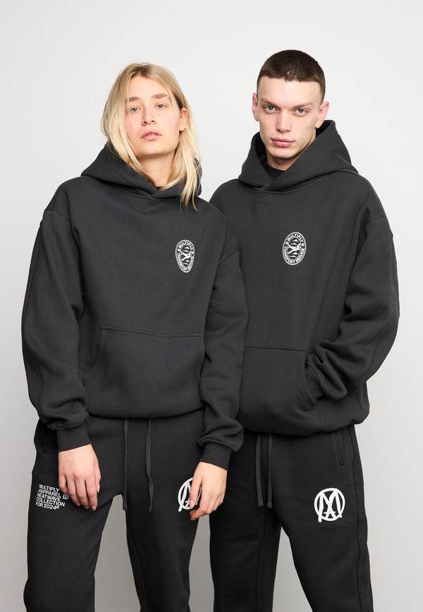 Multiply Spparel Oversize Hoodie BOARDING Black Soda Washed Sonderangebote