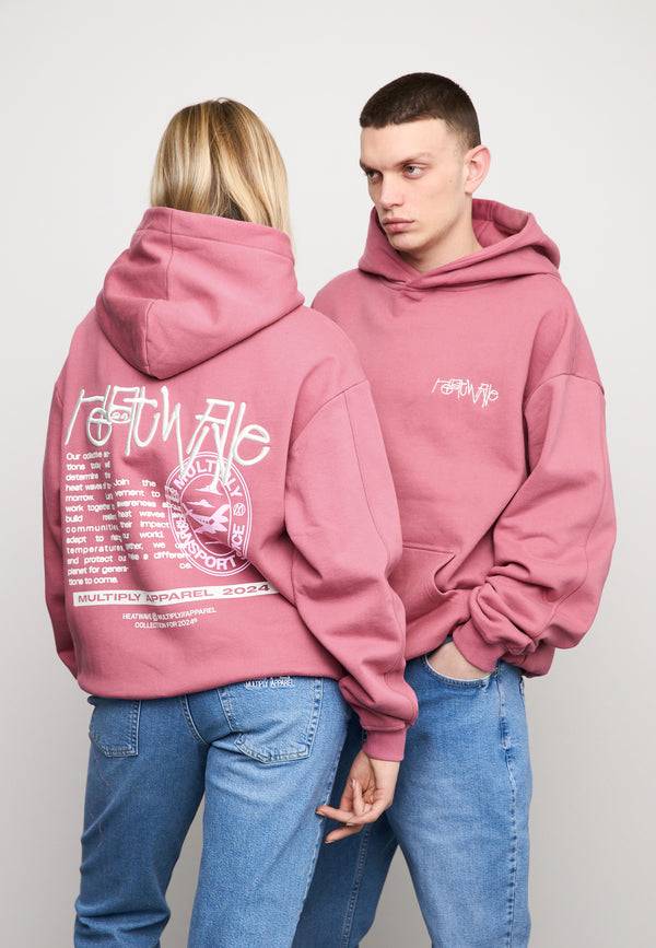 Multiply Spparel Oversize Hoodie OVERHEATING Rose Wine VIP-Rabatte