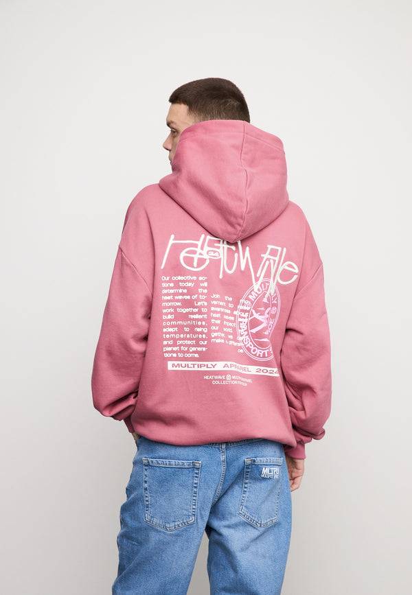 Multiply Spparel Oversize Hoodie OVERHEATING Rose Wine VIP-Rabatte