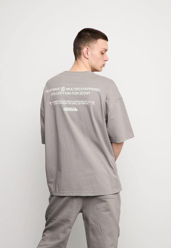 Multiply Spparel Oversize T-Shirt SUMMER HEAT Moon Mist Tiefpreis