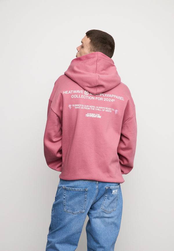 Multiply Spparel Oversize Hoodie SUMMER HEAT Rose Wine Super Sparpreis
