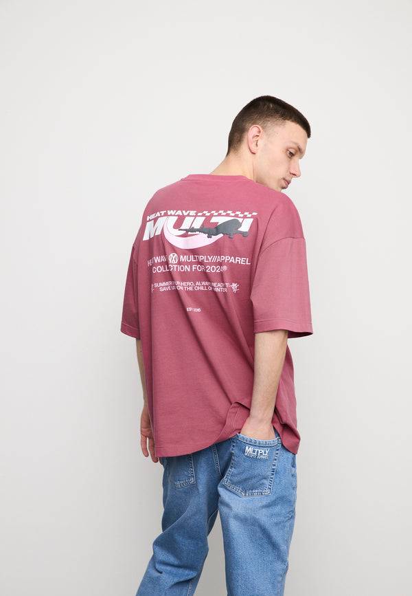 Multiply Spparel Oversize T-Shirt TAKE OFF Rose Wine Wochenangebot