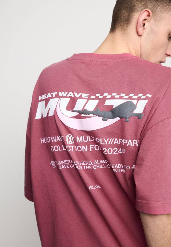 Multiply Spparel Oversize T-Shirt TAKE OFF Rose Wine Wochenangebot