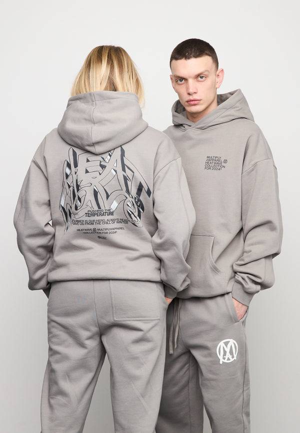 Multiply Spparel Oversize Hoodie TEMPERATURE Moon Mist Kostenlose Rückgabe