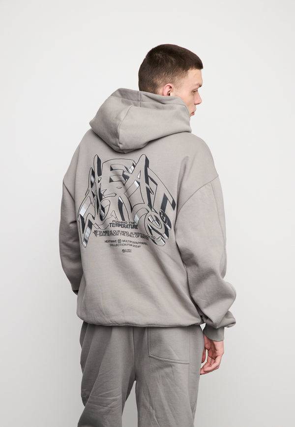 Multiply Spparel Oversize Hoodie TEMPERATURE Moon Mist Kostenlose Rückgabe