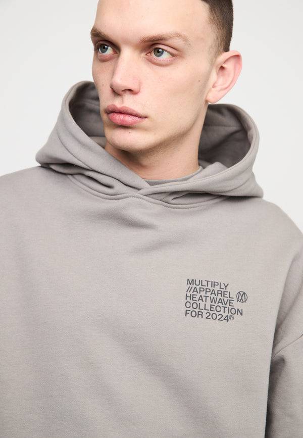 Multiply Spparel Oversize Hoodie TEMPERATURE Moon Mist Kostenlose Rückgabe